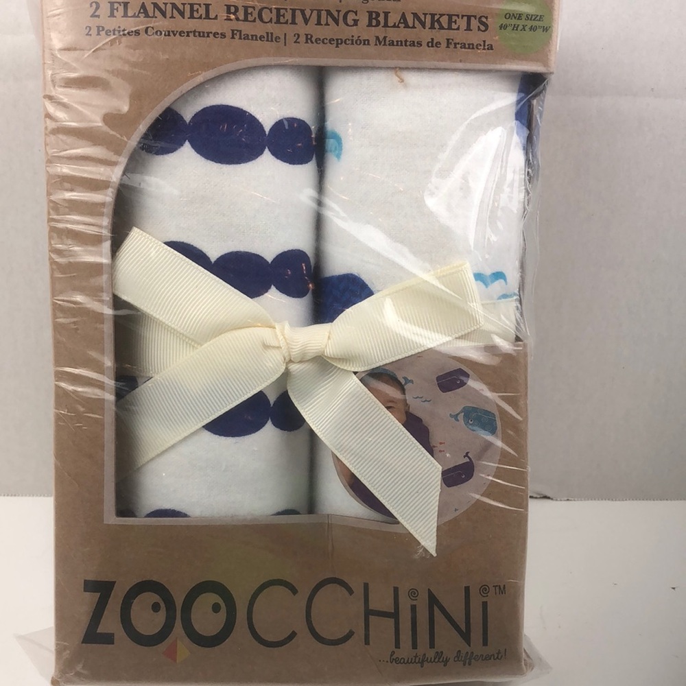 Zoocchini 2 receiving blankets cotton flannel